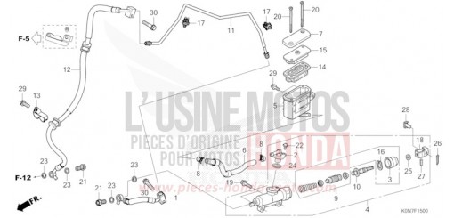 HAUPTBREMSE, HINTEN ZYLINDER CBF125MM de 2021
